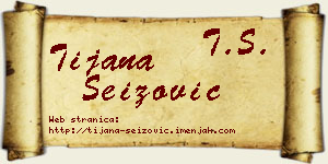 Tijana Seizović vizit kartica